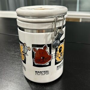 Mug Shots Cat Riviera Van Beers Signature Stoneware Treat Jar